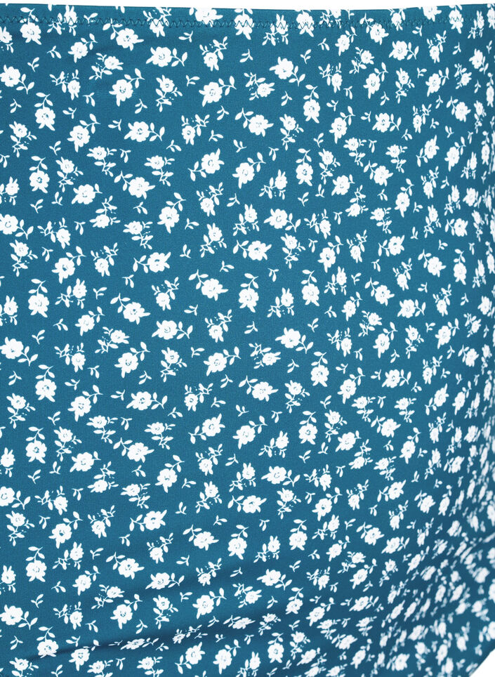 Blommiga bikinitrosor med extra hög midja, Blå, Packshot image number 2