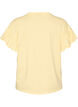 T-shirt i ekologisk bomull med volang&auml;rmar, Gul, Packshot image number 1