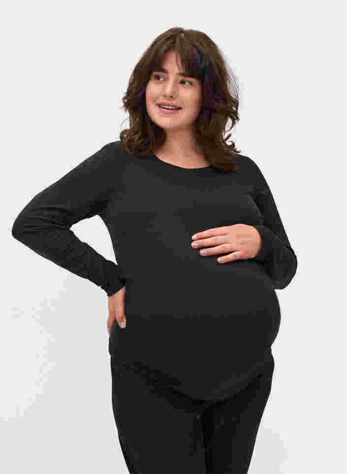 Basic gravidblus med långa ärmar, Black, Model