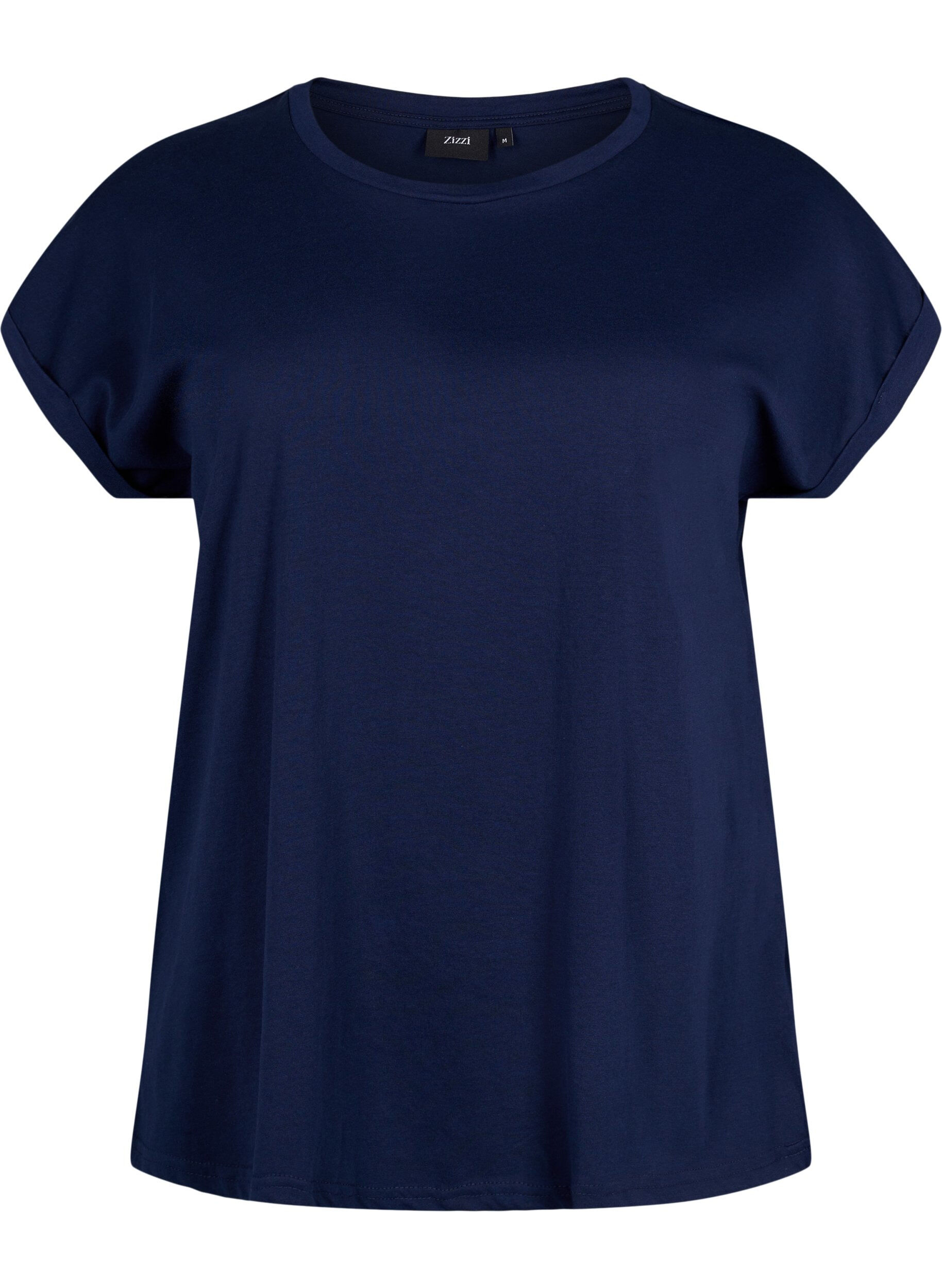 Kort&auml;rmad t-shirt i bomullsmix