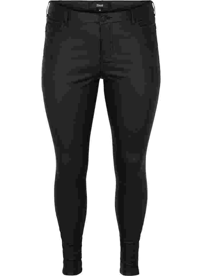 Coated Amy-jeans, Black coated