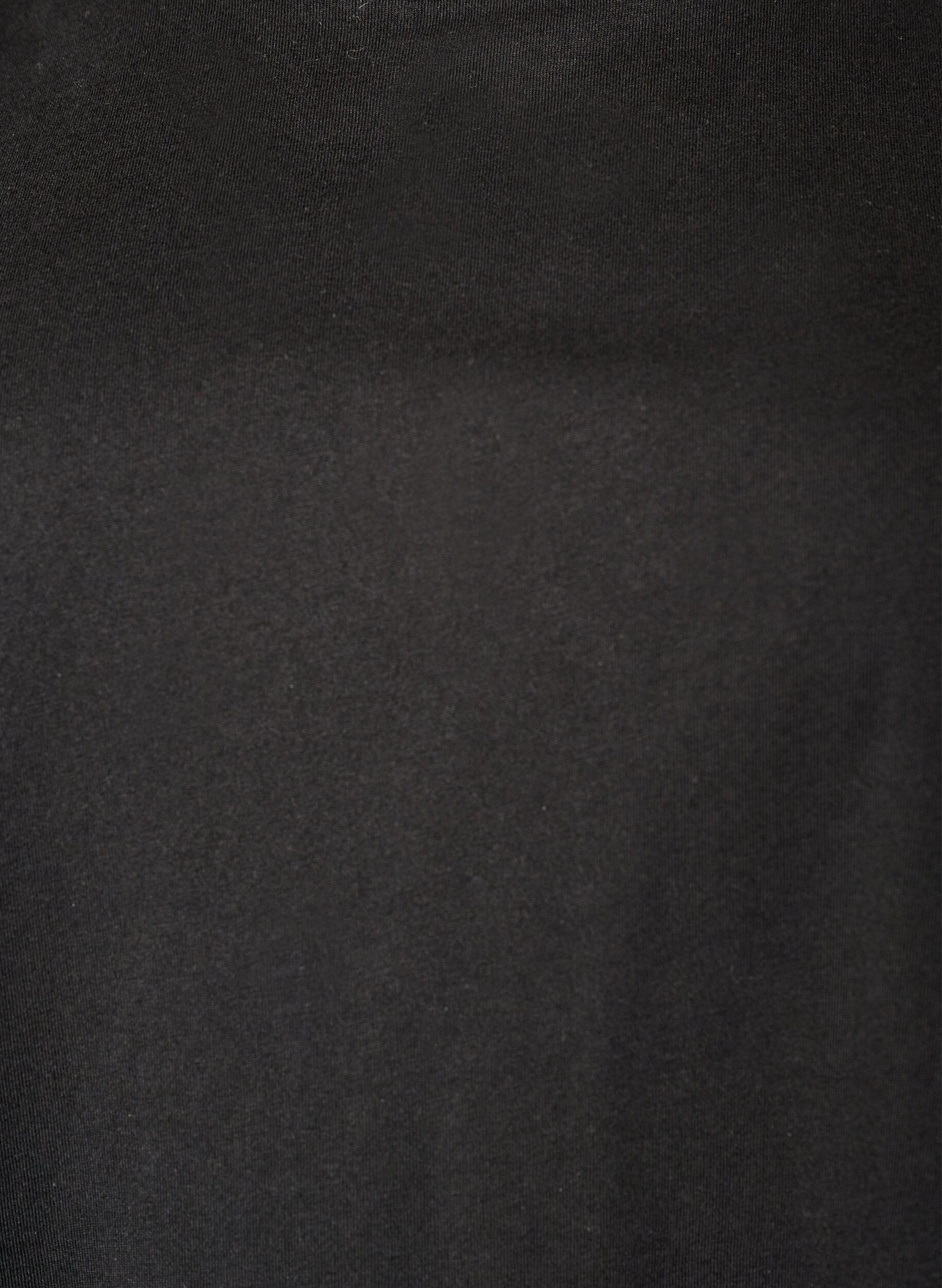 ZizziT-shirt med asymmetrisk spetskant, Svart, Packshot image number 2