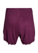 L&ouml;sa nattshorts med ribbstickad textur och spetskant, M&ouml;rk Bordeaux, Packshot image number 1