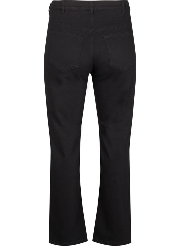 Gemma-jeans med hög midja och rak passform, Svart, Packshot image number 1