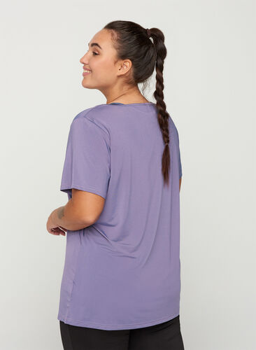 Enfärgad tränings-t-shirt, Purple As Sample, Model image number 1