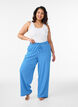 Randiga pyjamasbyxor med h&ouml;g midja och vida ben, Bl&aring;, Model image number 0
