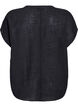 L&ouml;s blus med cap-&auml;rmar, Svart, Packshot image number 1