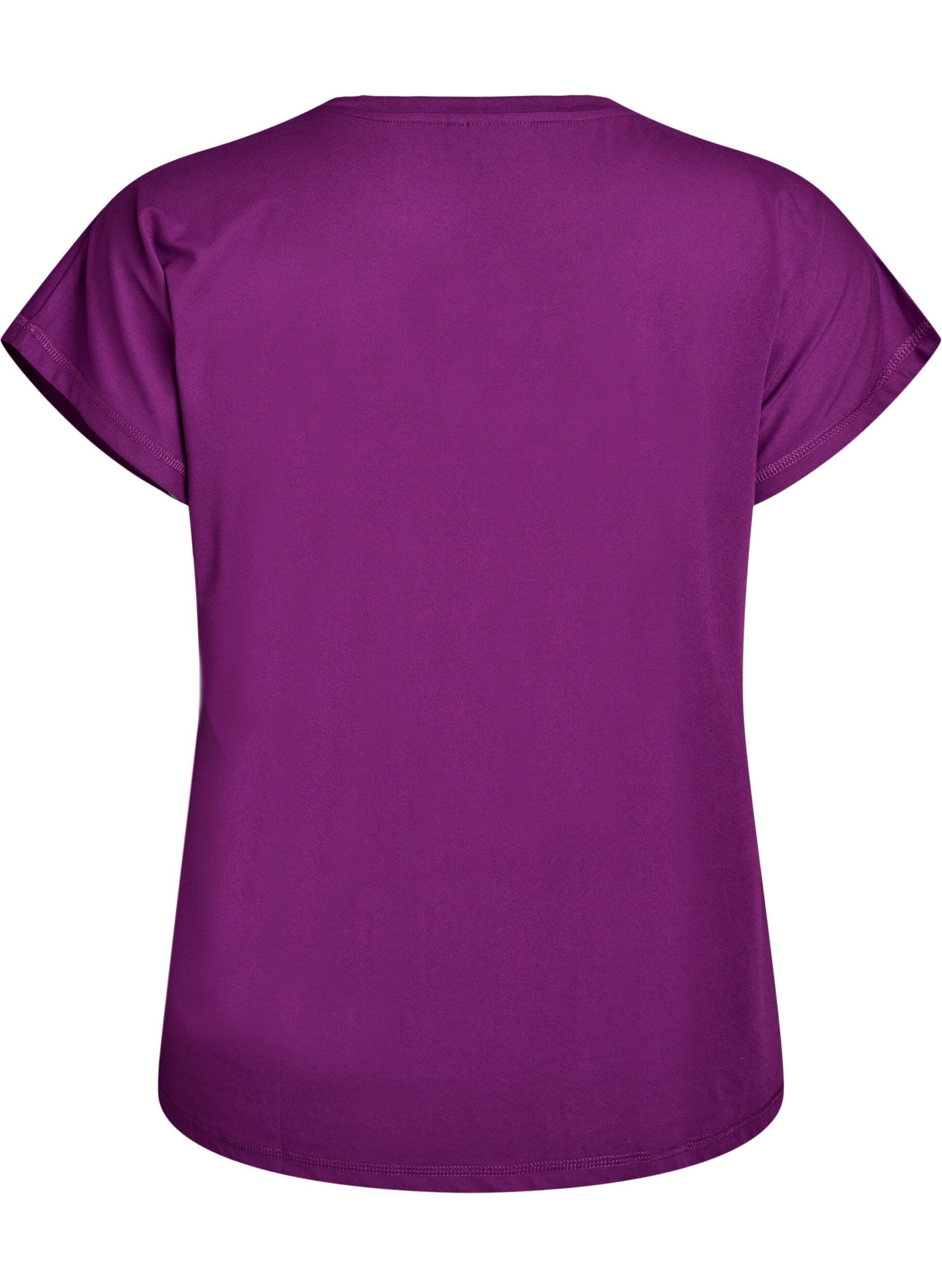 ZizziEnf&auml;rgad tr&auml;nings-T-shirt, Lila, Packshot image number 1