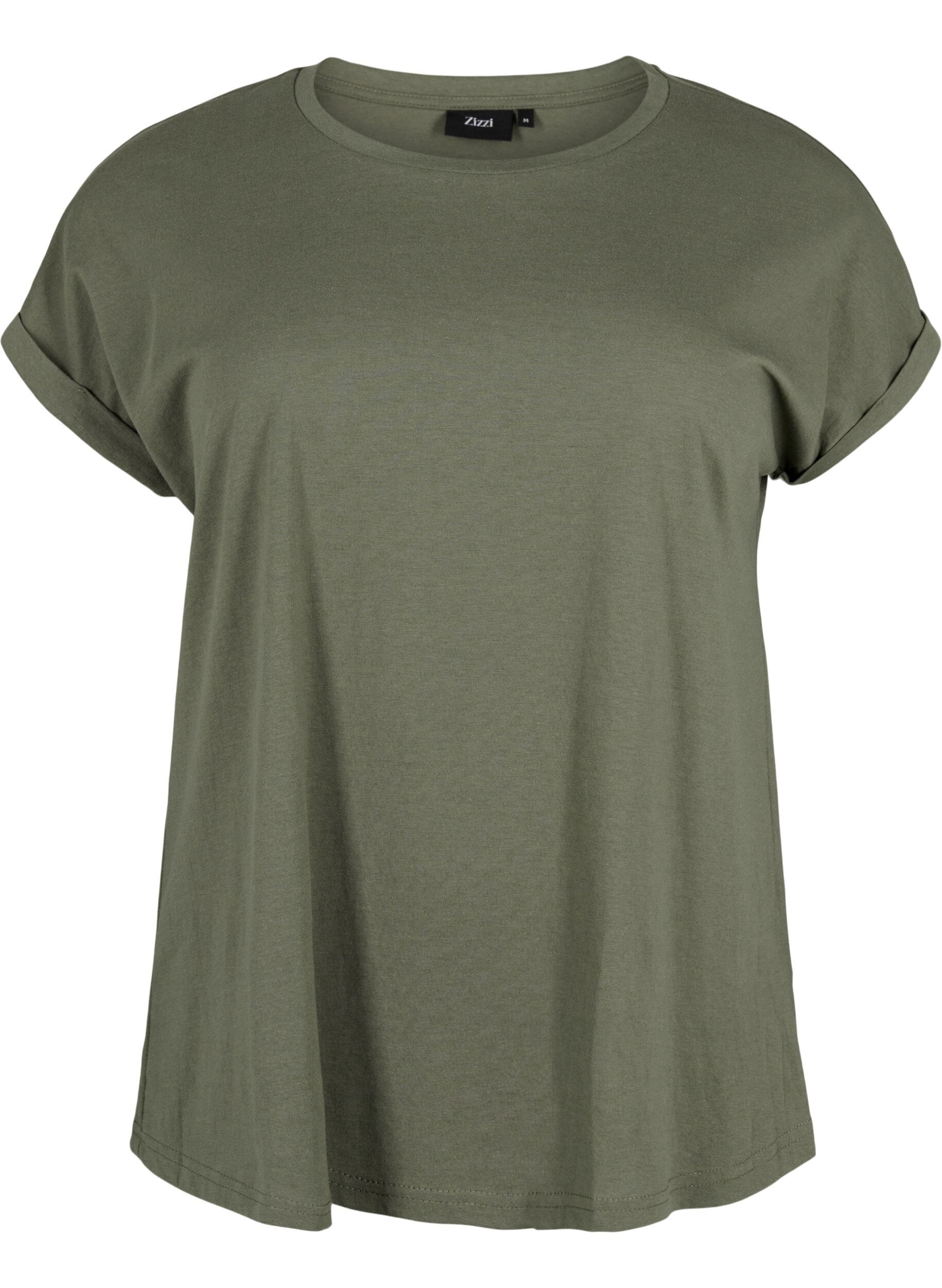 Kort&auml;rmad t-shirt i bomullsmix