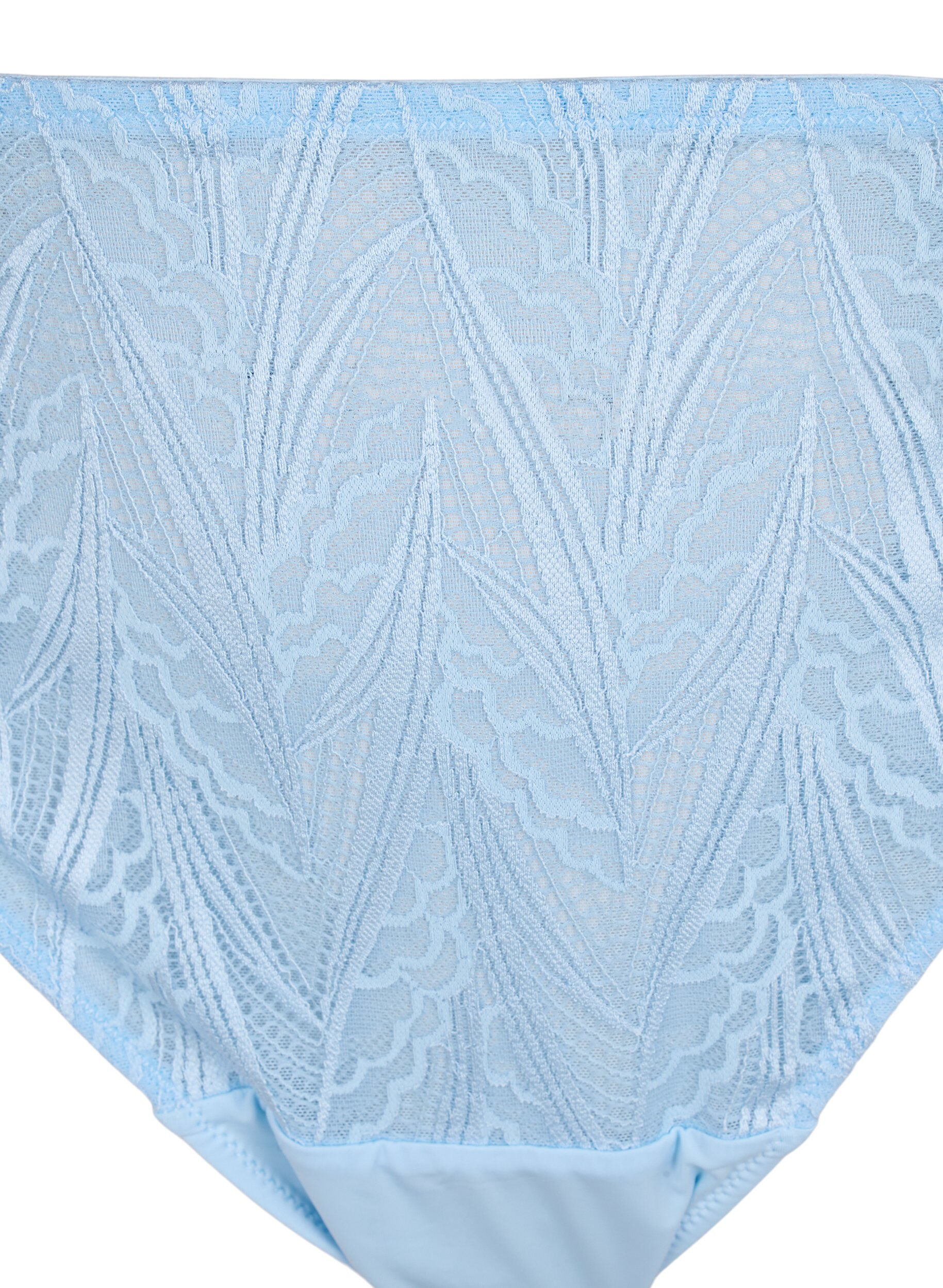 Zizzi Stringtrosor med spets och normal midja, Bl&aring;, Packshot image number 2