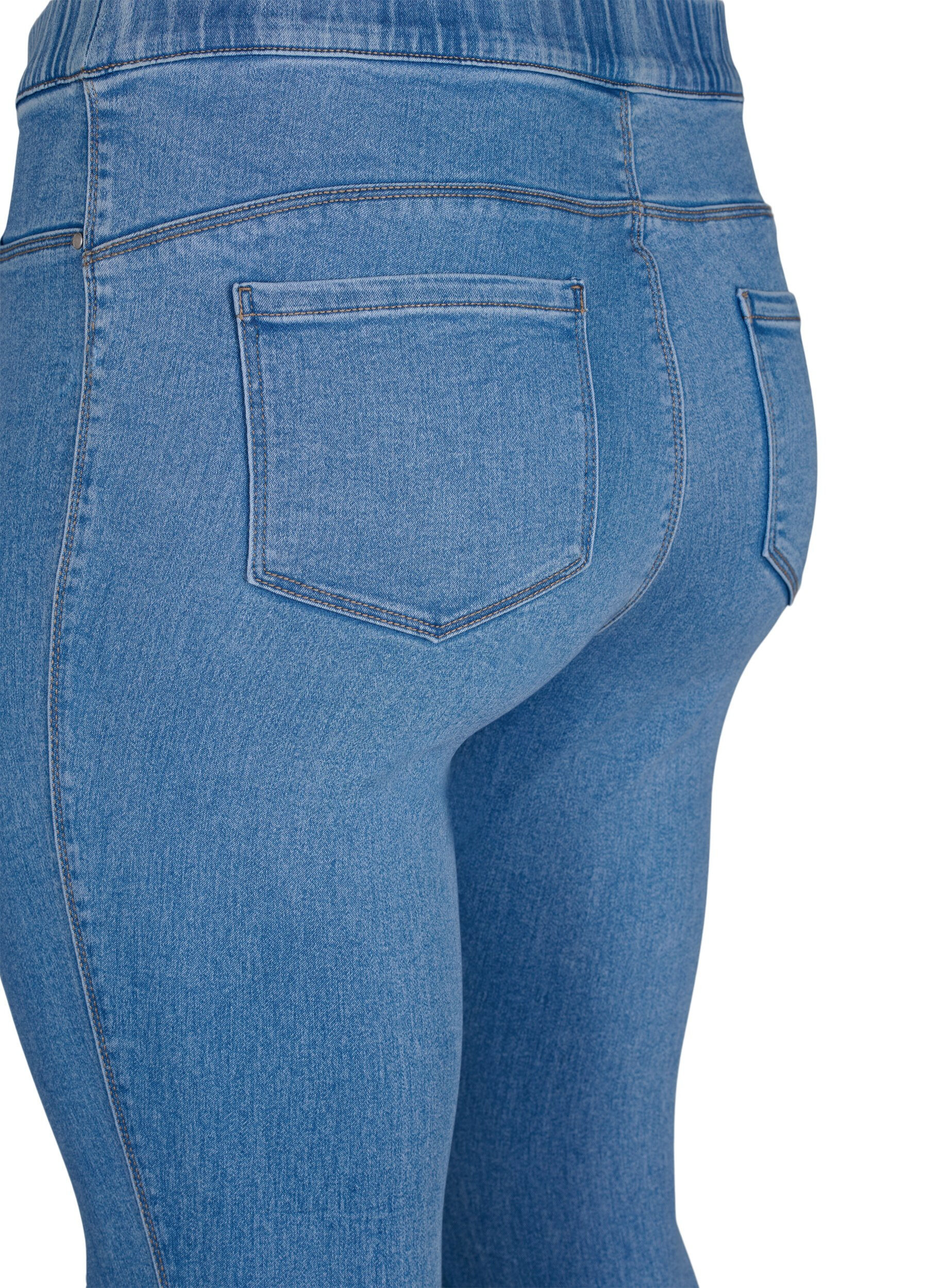 Zizzi Rippade jeggings, Light Blue, Packshot image number 4