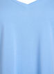 Kort&auml;rmad t-shirt med v-ringning, Bl&aring;, Packshot image number 2