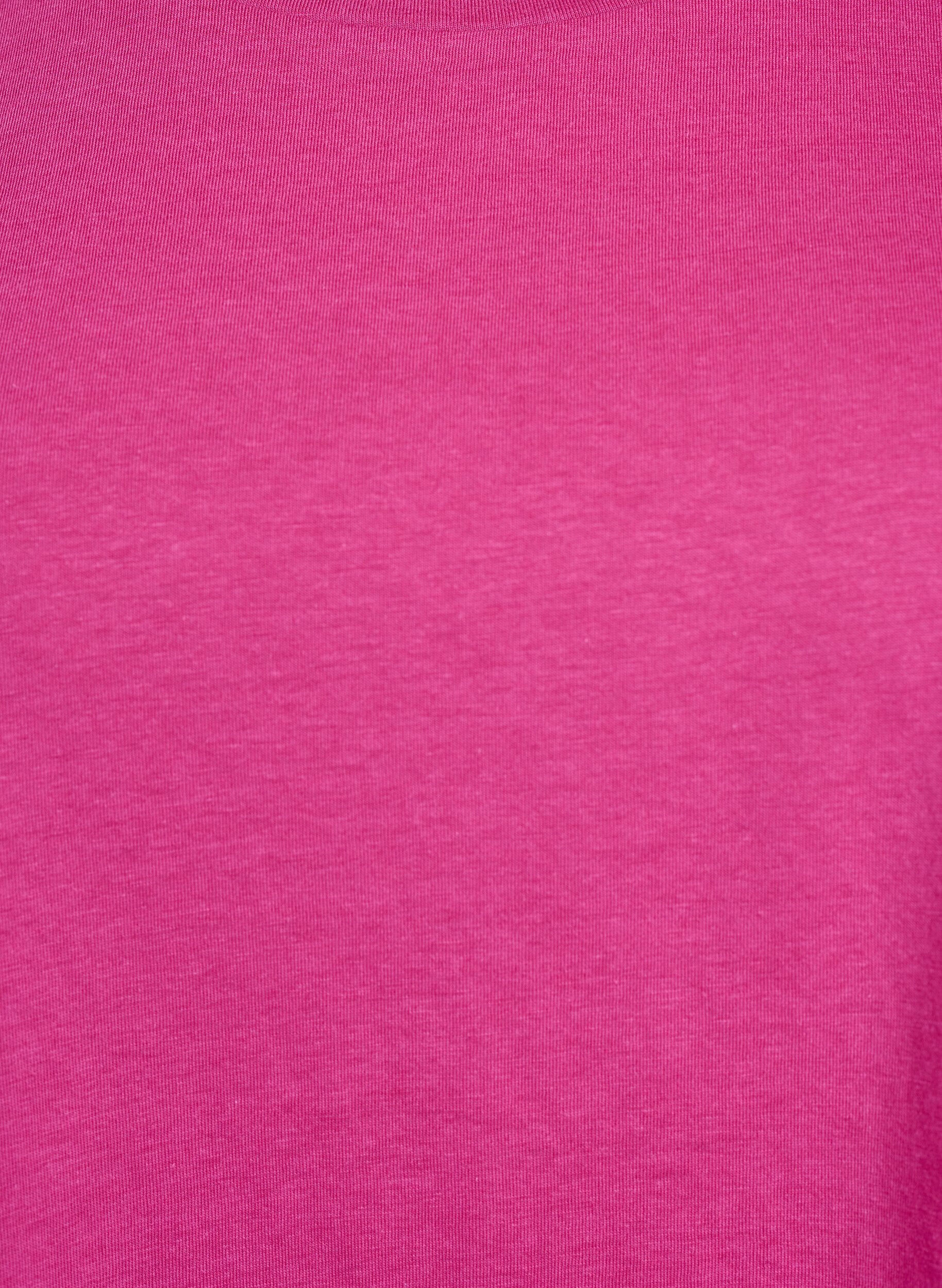 ZizziKort&auml;rmad t-shirt i bomullsblandning, Rosa, Packshot image number 2