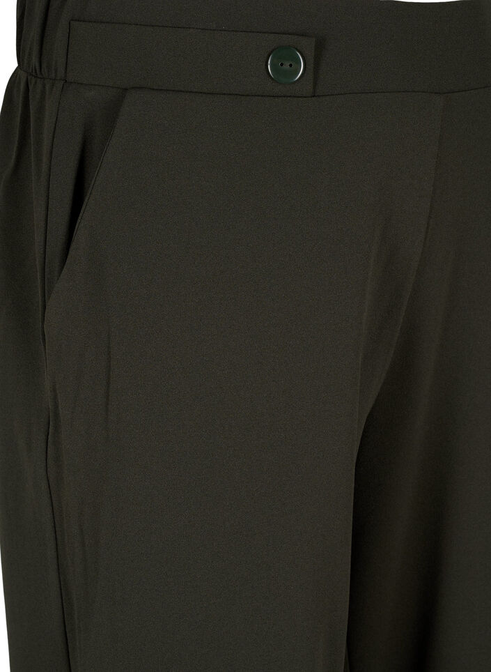 Löst sittande byxor med fickor, Grön, Packshot image number 2