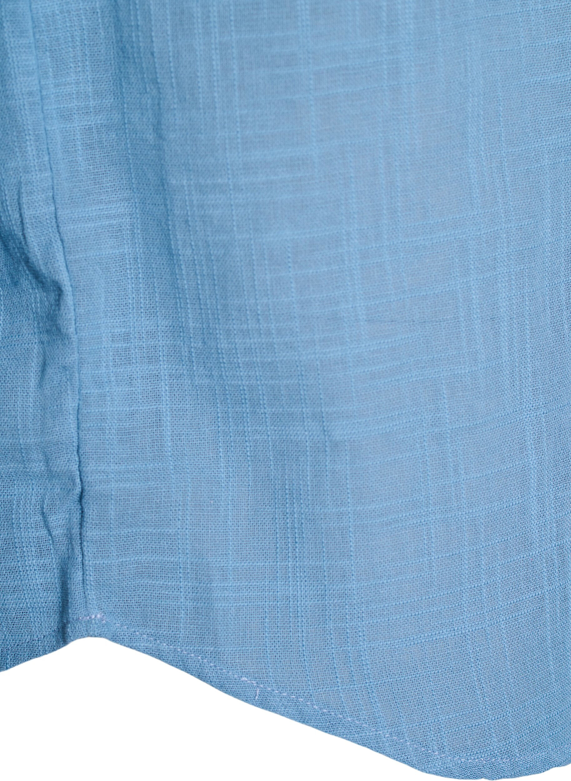 Zizzi L&ouml;s blus med cap-&auml;rmar, Bl&aring;, Packshot image number 3