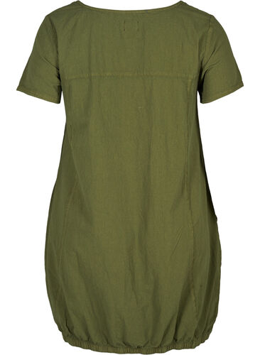 Klänning med fickor , Rifle Green, Packshot image number 1