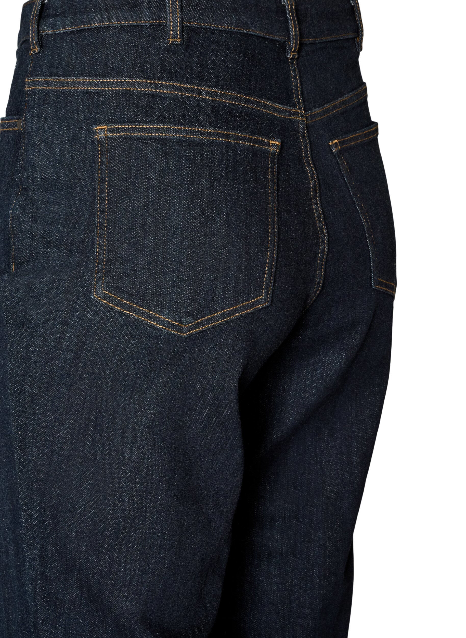 ZizziStraight fit Kiana jeans med h&ouml;g midja, Bl&aring;, Packshot image number 3