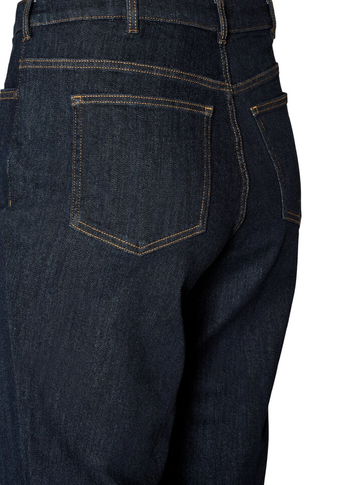Straight fit Kiana jeans med h&ouml;g midja, Bl&aring;, Packshot image number 3