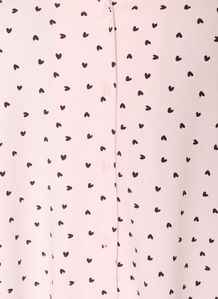 Nattlinne i bomull med kn&auml;ppning, Rosa, Packshot image number 2