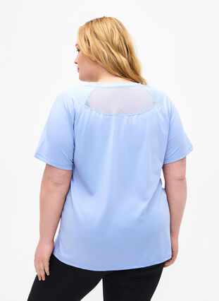 Tränings-T-shirt med nätrygg, Zen Blue, Model image number 1