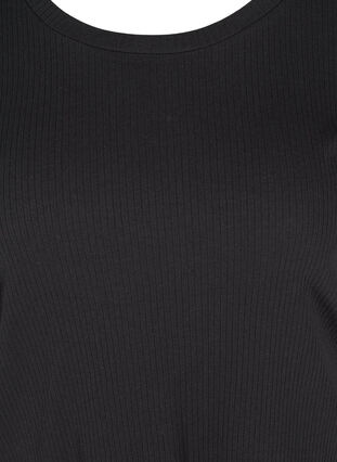 Ribbad t-shirt, Black, Packshot image number 2