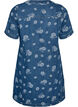 A-linjeformad kl&auml;nning i denim med blommigt m&ouml;nster, Bl&aring;, Packshot image number 1
