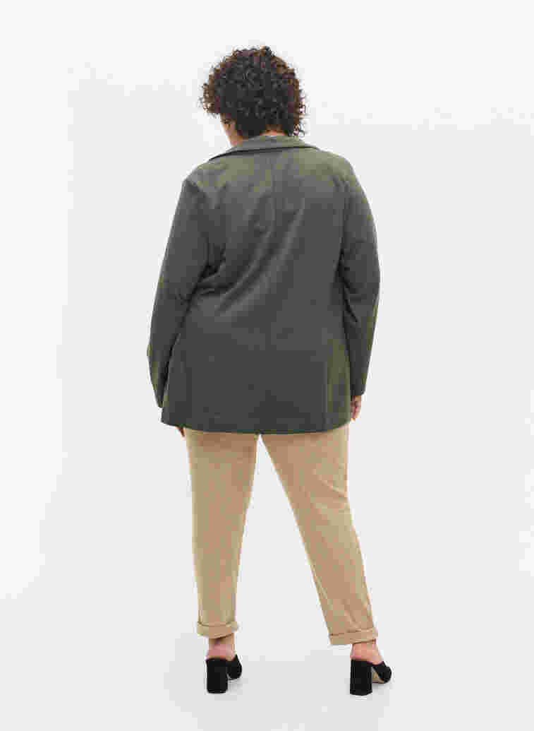 Melerade byxor med dragsko och fickor, Beige Melange, Model image number 1
