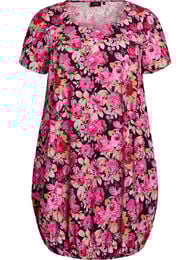 Kort&auml;rmad bomullskl&auml;nning med tryck, Svart