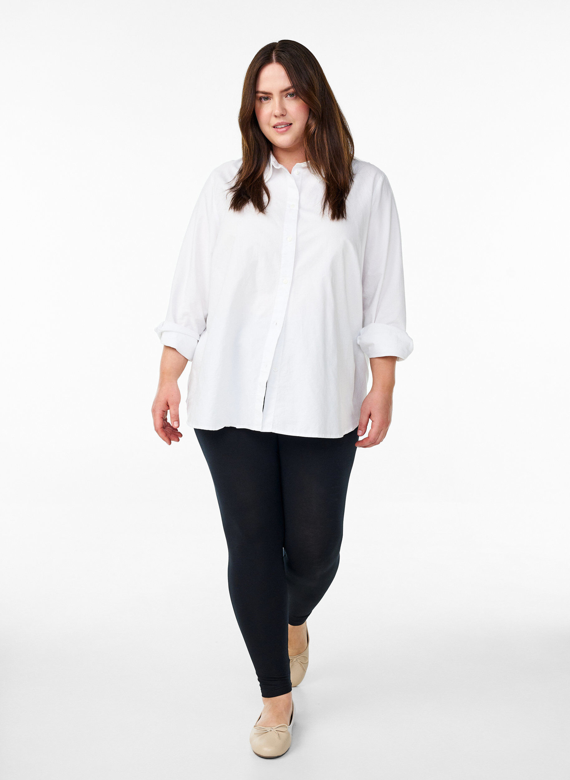 ZizziBasleggings i viskos, Svart, Model image number 1