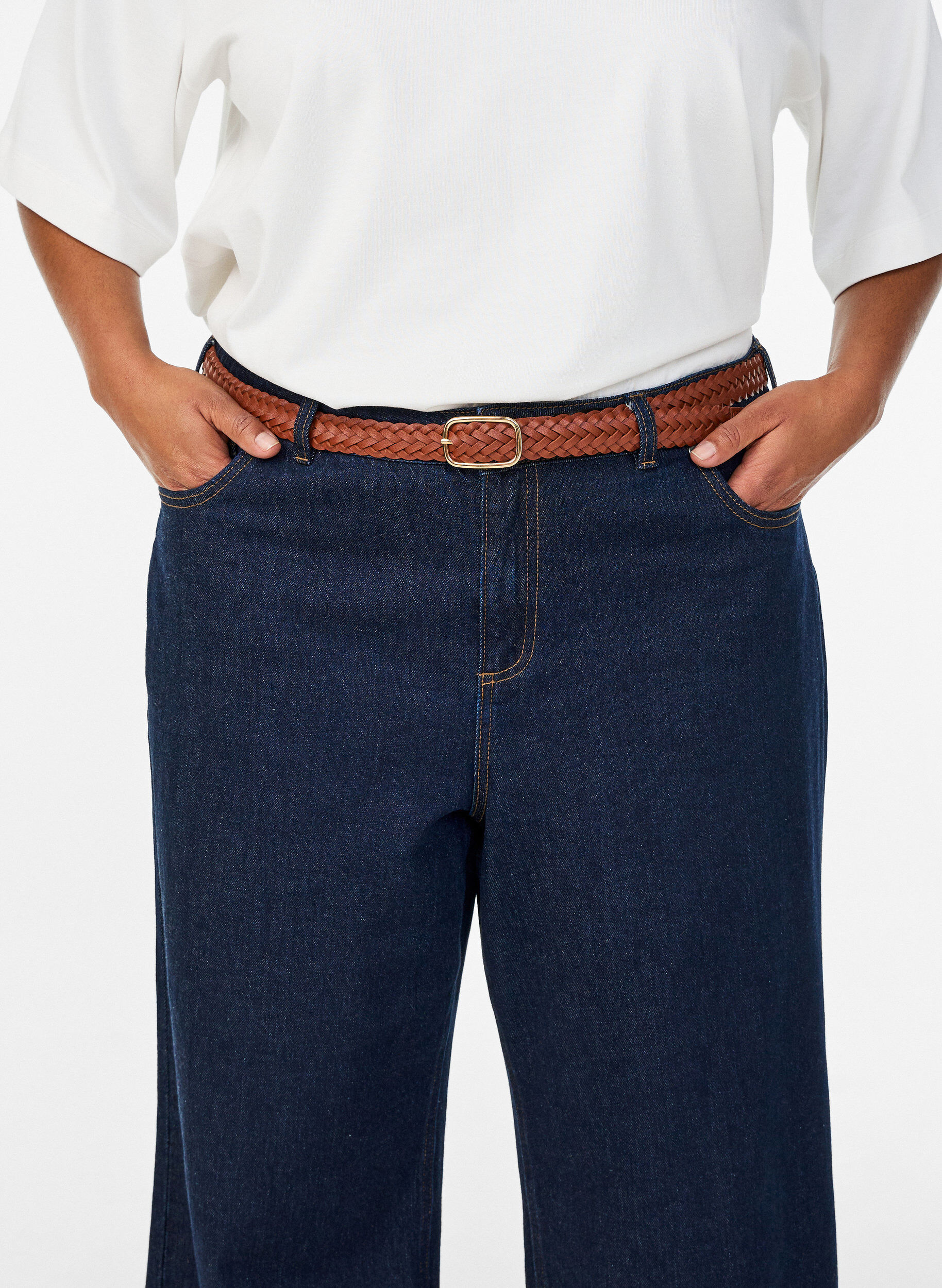 Zizzi Fl&auml;tat b&auml;lte i l&auml;derimitation, Brun, Model image number 0