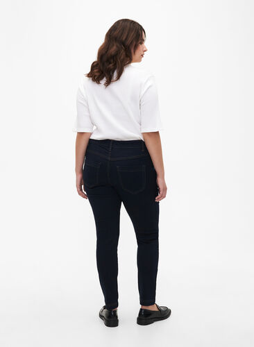 Viona jeans med normal midja, Unwashed, Model image number 1
