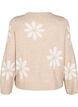 Stickad blus med blommor, Simply Taupe Comb, Packshot image number 1