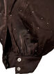 Ballongbyxor i satin med strass, Brun, Packshot image number 3