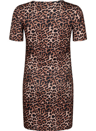 Tight åtsittande klänning i leopardmönster med utskärning, Leopard AOP, Packshot image number 1