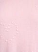 Lösstickad blus med hjärtmönster, Rosa, Packshot image number 2