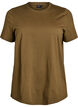 Enkel t-shirt i bomull med rund halsringning, Gr&ouml;n, Packshot image number 0