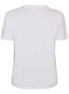 T-shirt i bomull med tryck, Vit, Packshot image number 1