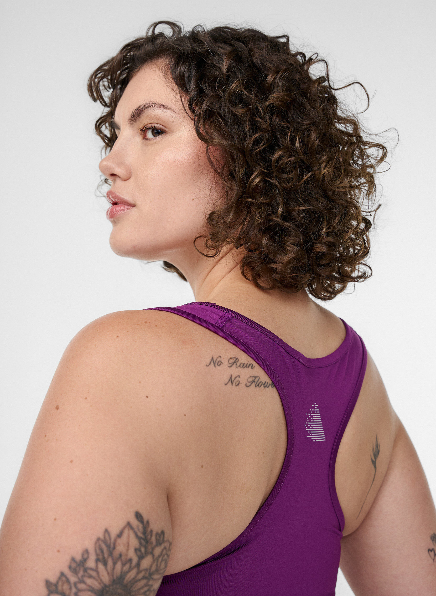 ZizziSport-BH med racerback, Lila, Model image number 3