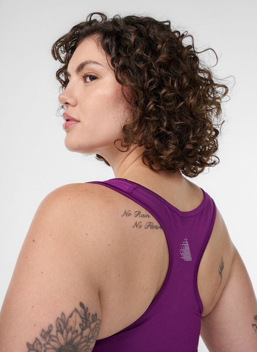 Sport-BH med racerback, Lila, Model image number 3