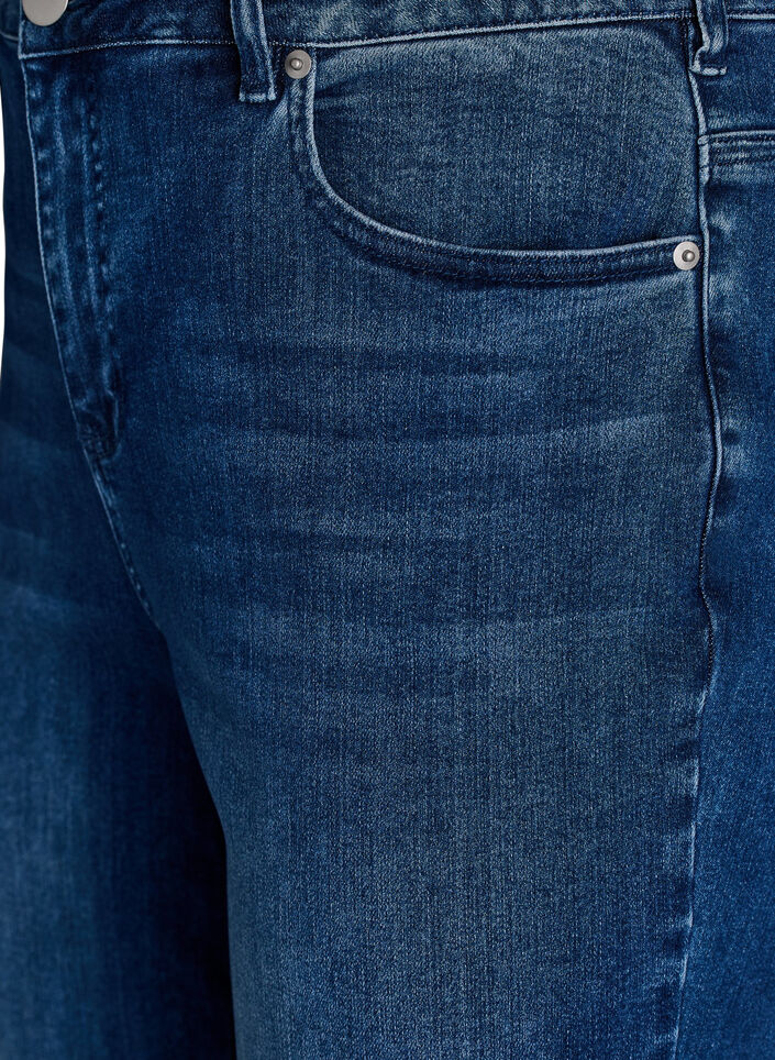 Bootcut jeans med h&ouml;g midja, Bl&aring;, Packshot image number 2