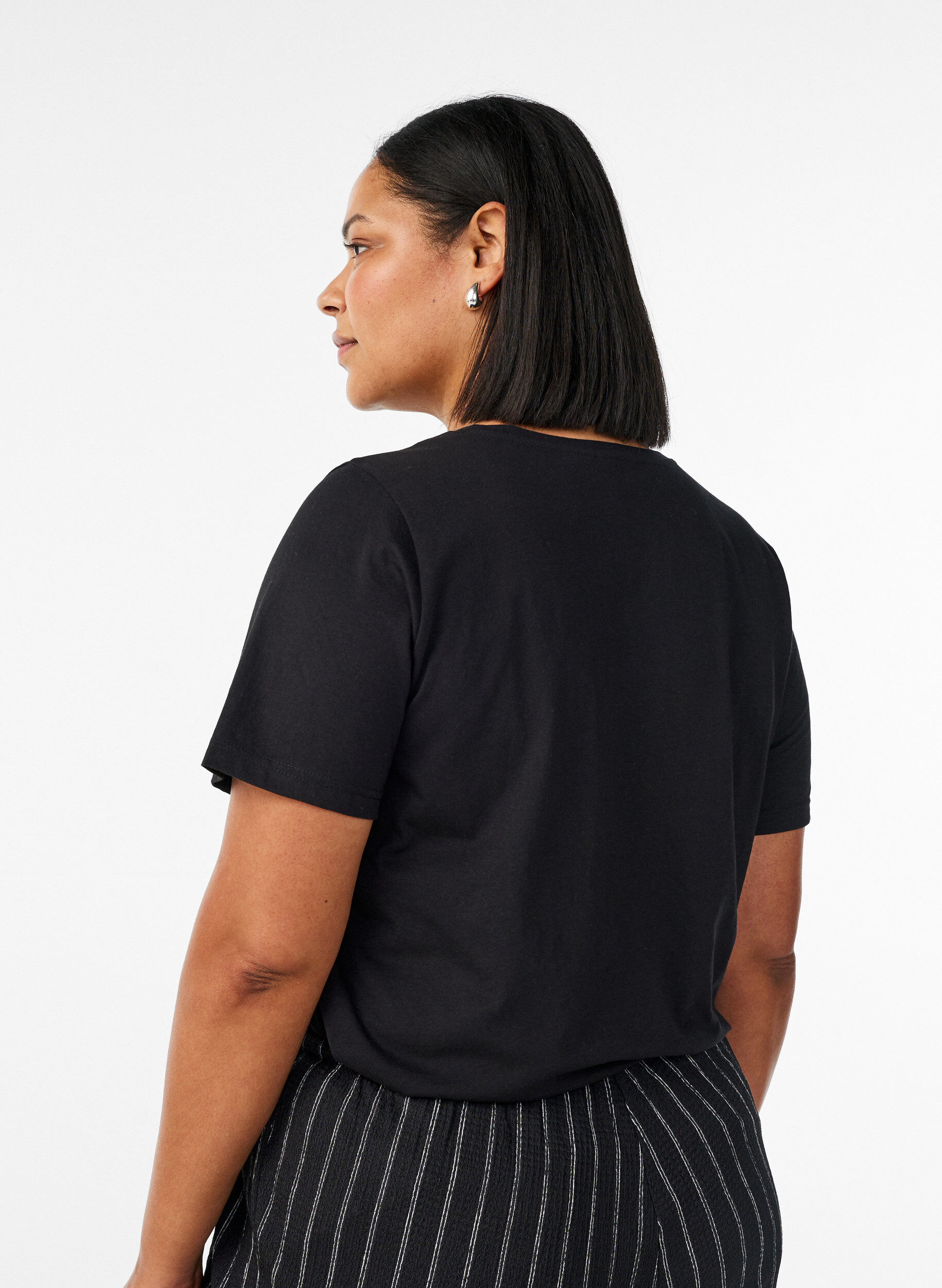 ZizziT-shirt med tryck, Svart, Model image number 2