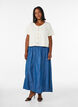 Maxikjol i TENCEL&trade; Lyocell med denimlook, Bl&aring;, Model image number 0