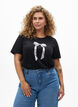 T-shirt med tryck, Svart, Model image number 0