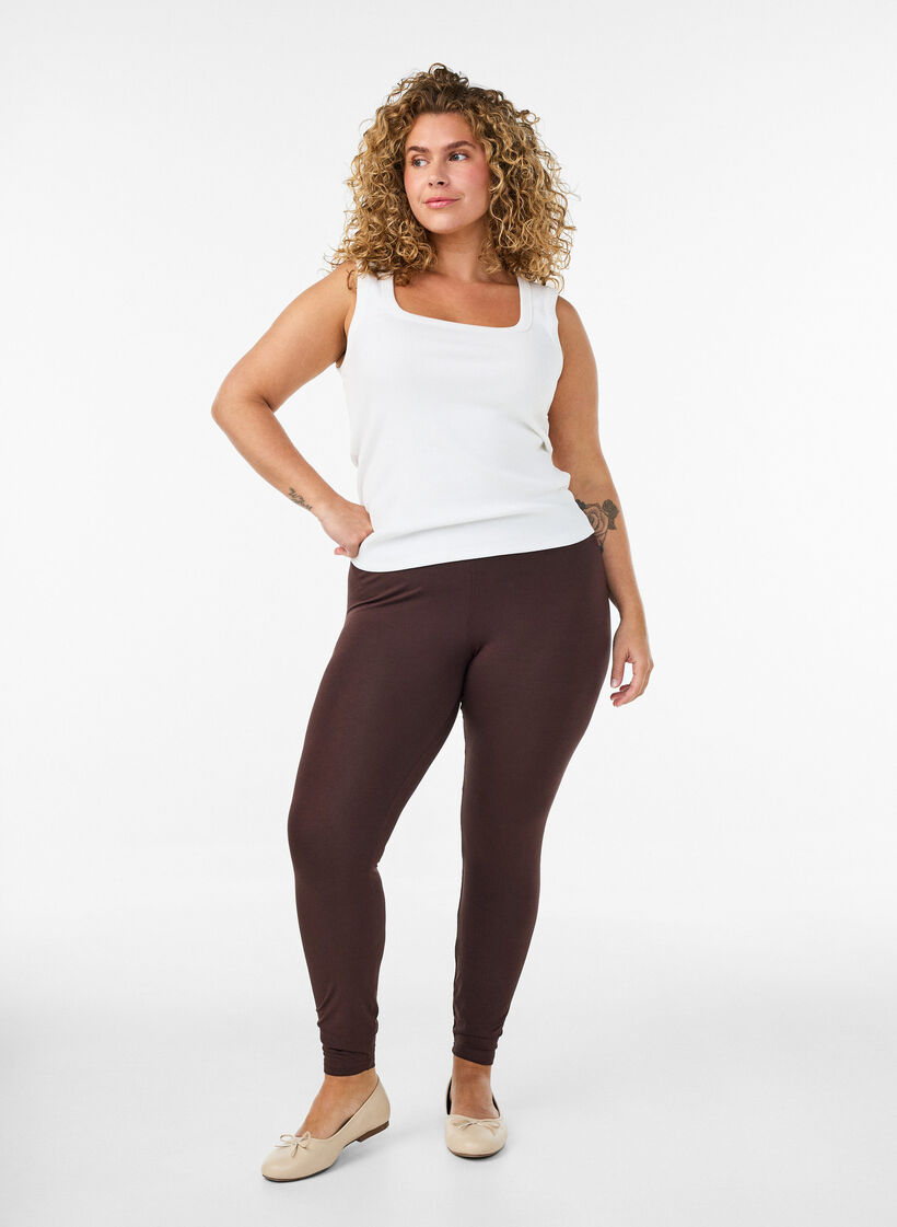 Basleggings i viskos, Brun, Model image number 1