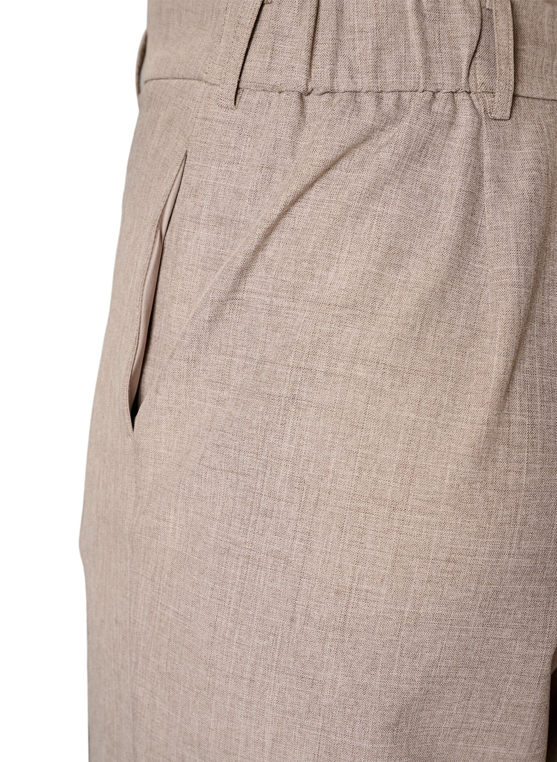 ZizziL&ouml;sa Bermudashorts med h&ouml;g midja, Brun, Packshot image number 3