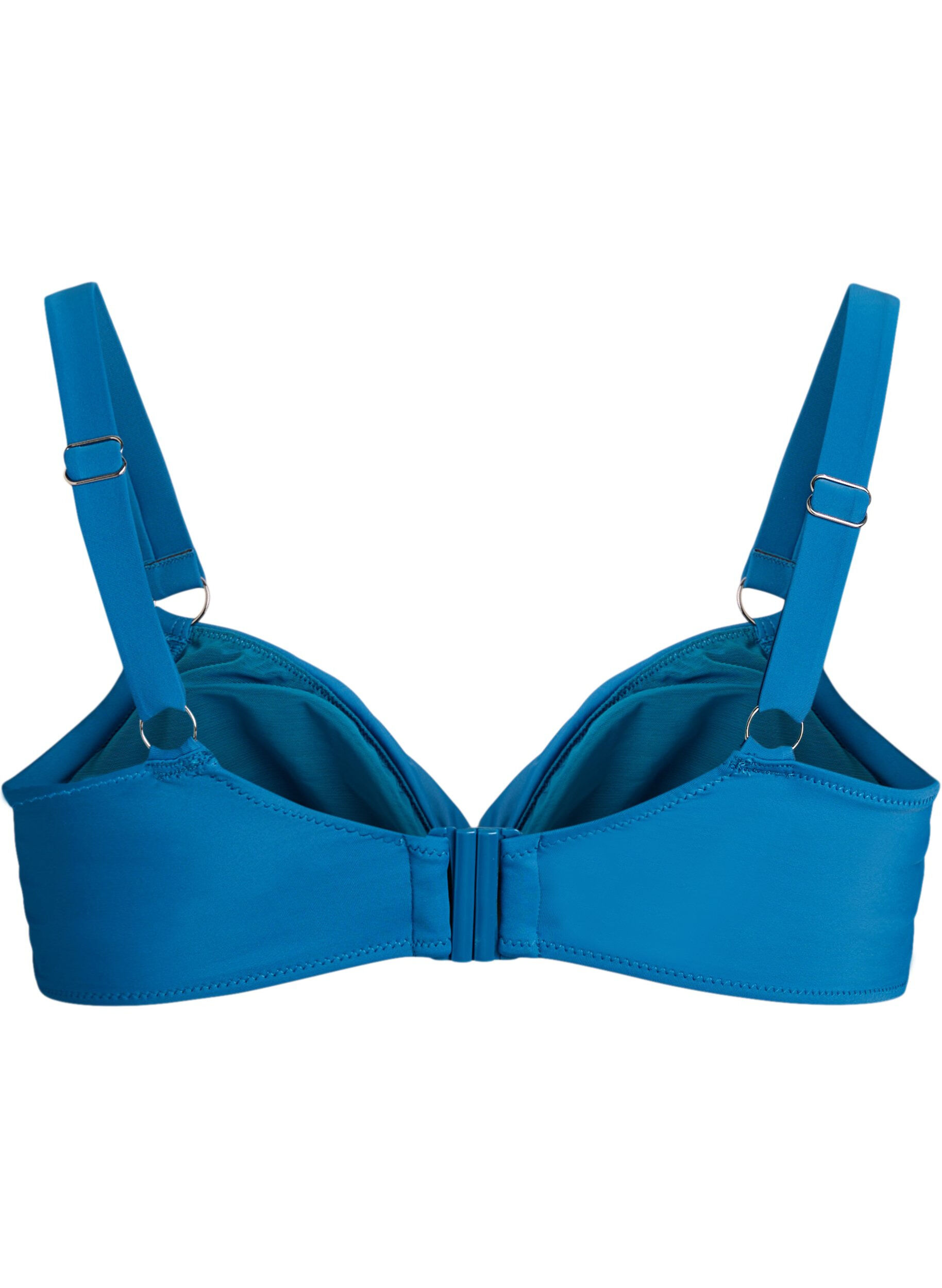 ZizziBikini-bh med bygel och drapering, Bl&aring;, Packshot image number 1
