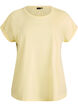 Kort&auml;rmad t-shirt i bomullsmix, Gul, Packshot image number 0