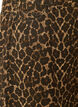 A-linjeformad jeanskjol med leopardm&ouml;nster, Brun, Packshot image number 3