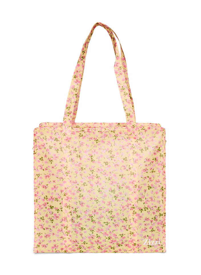 Shoppingv&auml;ska med dragkedja, Gul, Packshot image number 0