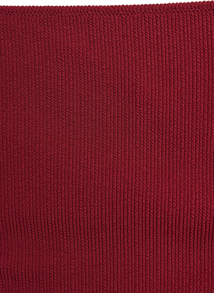 Bikinitrosa med h&ouml;g midja och struktur, R&ouml;d, Packshot image number 2